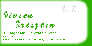 vivien krisztin business card